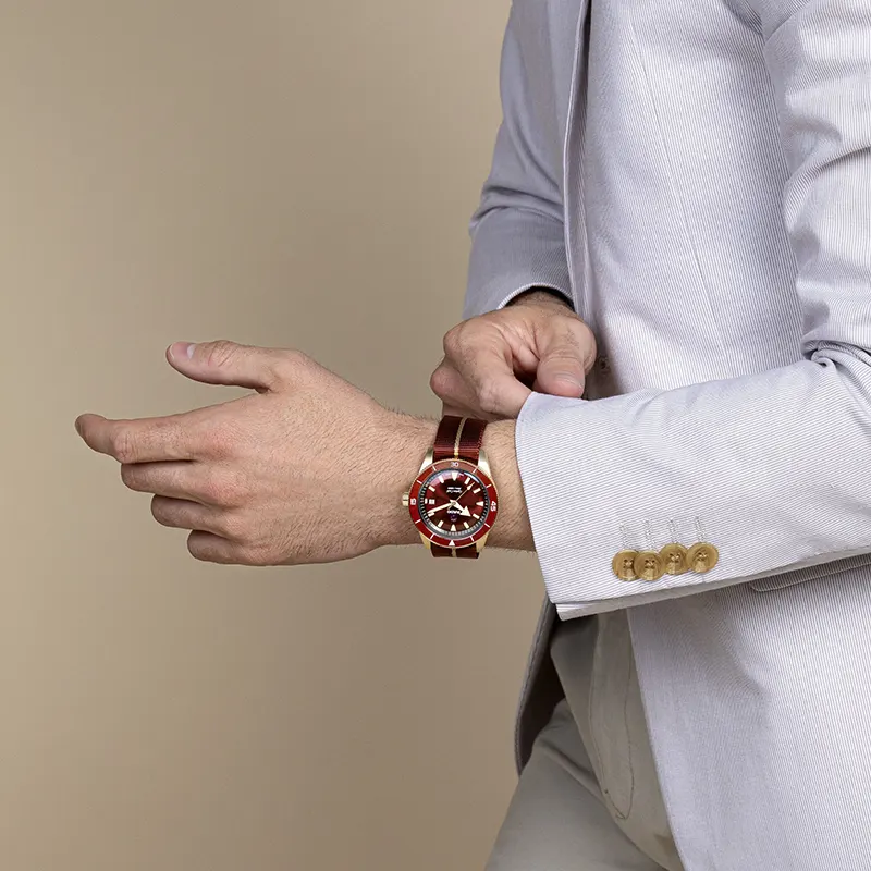 Rado Captain Cook Automatic Bronze Burgundy Dial Men's Watch R32504407